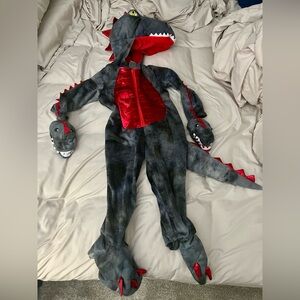 Gray and Red Dragon Costume for Kids